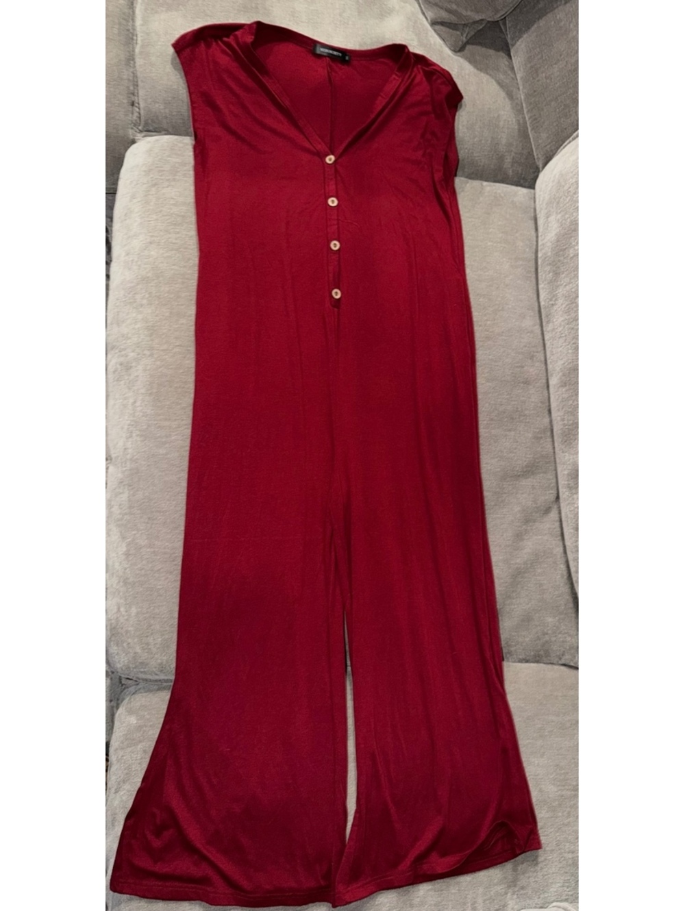 Merona red sleeveless jumpsuit